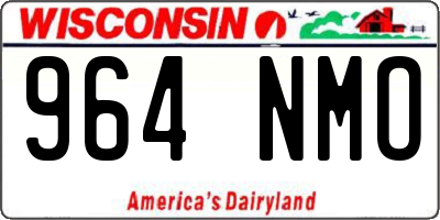 WI license plate 964NMO