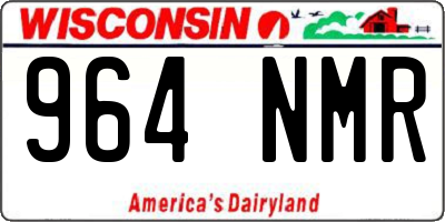 WI license plate 964NMR
