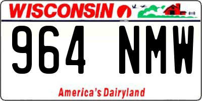 WI license plate 964NMW