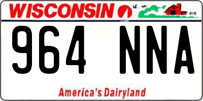 WI license plate 964NNA