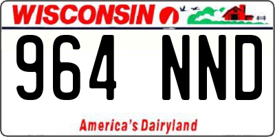 WI license plate 964NND