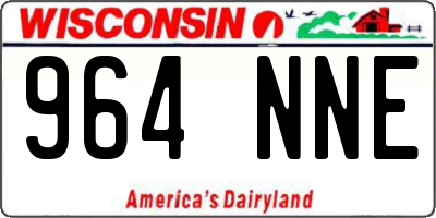 WI license plate 964NNE
