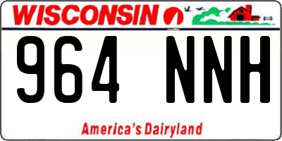 WI license plate 964NNH