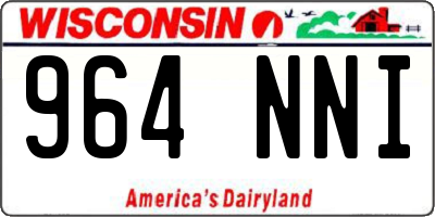 WI license plate 964NNI