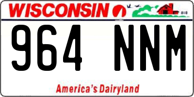 WI license plate 964NNM
