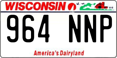 WI license plate 964NNP