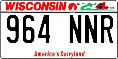 WI license plate 964NNR