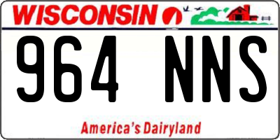 WI license plate 964NNS