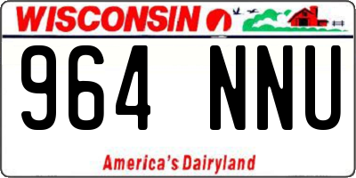 WI license plate 964NNU