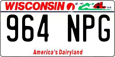WI license plate 964NPG