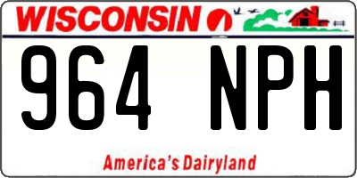 WI license plate 964NPH