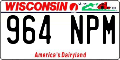 WI license plate 964NPM