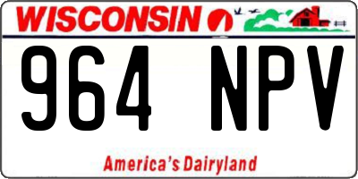 WI license plate 964NPV