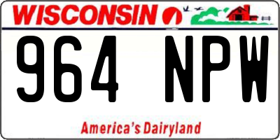 WI license plate 964NPW