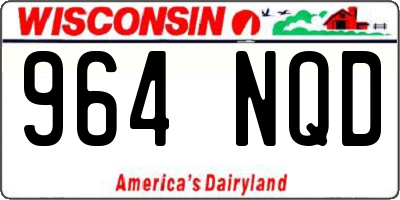 WI license plate 964NQD