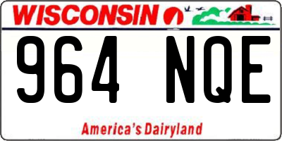 WI license plate 964NQE