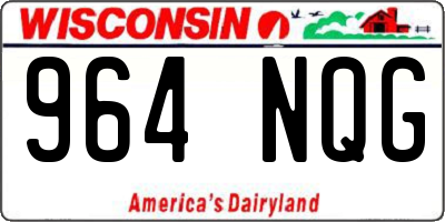 WI license plate 964NQG