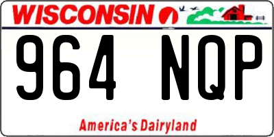 WI license plate 964NQP
