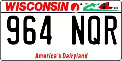 WI license plate 964NQR