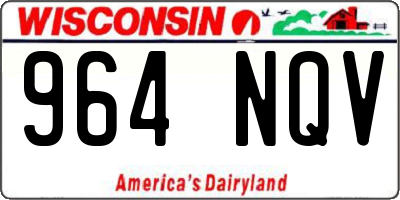 WI license plate 964NQV
