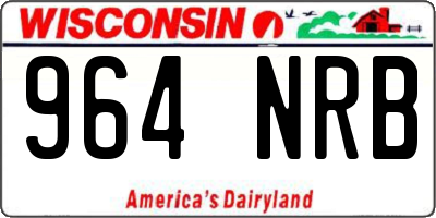 WI license plate 964NRB