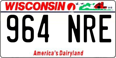 WI license plate 964NRE