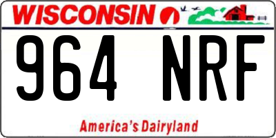 WI license plate 964NRF