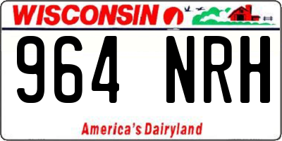 WI license plate 964NRH