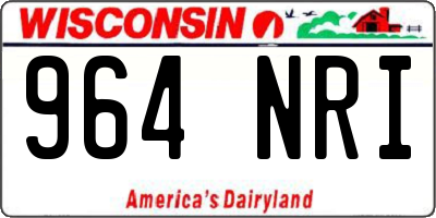 WI license plate 964NRI