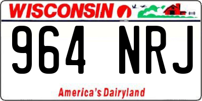 WI license plate 964NRJ
