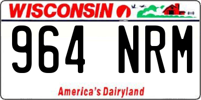 WI license plate 964NRM