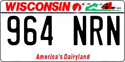 WI license plate 964NRN
