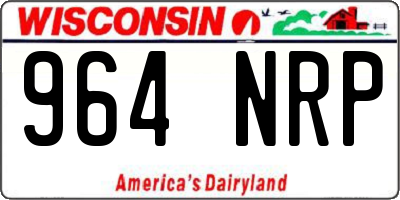 WI license plate 964NRP