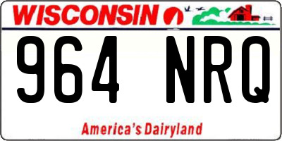 WI license plate 964NRQ