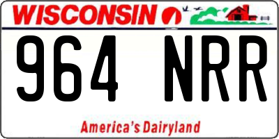 WI license plate 964NRR