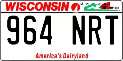 WI license plate 964NRT