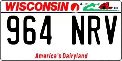 WI license plate 964NRV