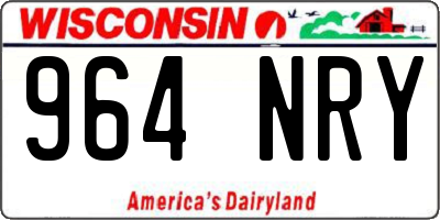 WI license plate 964NRY