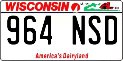 WI license plate 964NSD