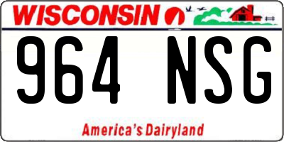 WI license plate 964NSG