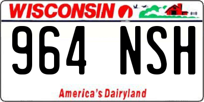 WI license plate 964NSH