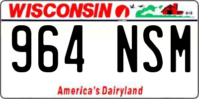 WI license plate 964NSM