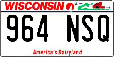 WI license plate 964NSQ