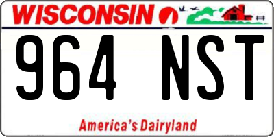 WI license plate 964NST