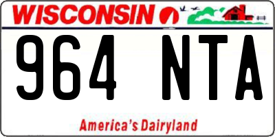WI license plate 964NTA