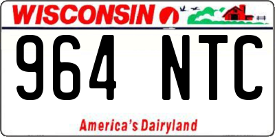 WI license plate 964NTC