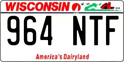 WI license plate 964NTF