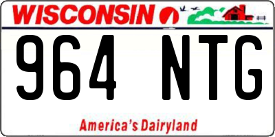 WI license plate 964NTG