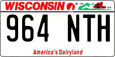 WI license plate 964NTH