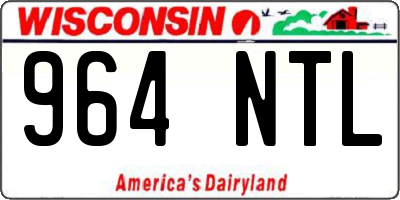 WI license plate 964NTL